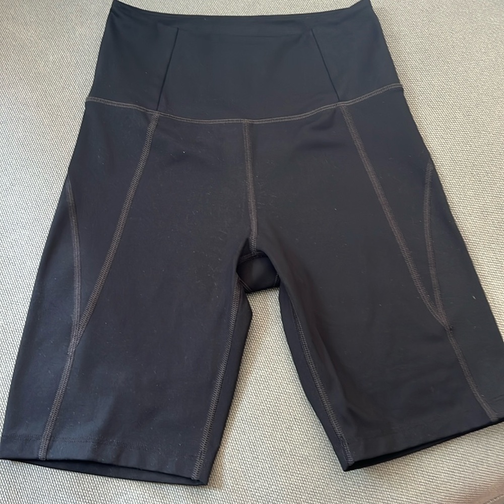 Girlfriend Collective black spandex shorts